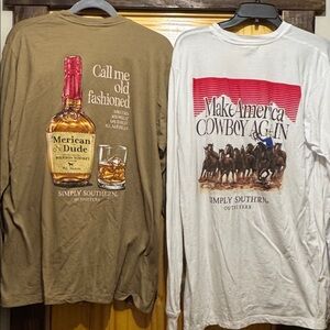 Simply Southern two tshirts Large
